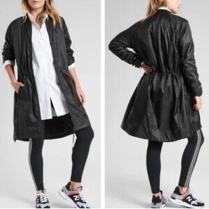 Athleta Summit Insulated Parka Jacket Womens Small Black Primaloft 486215